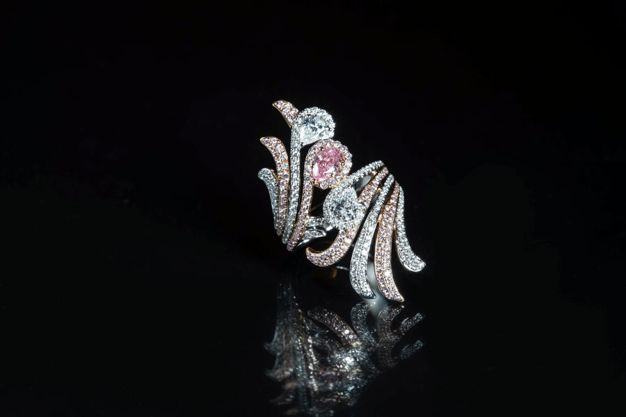 Natural Pink Diamond Ring 天然粉紅鑽石戒指