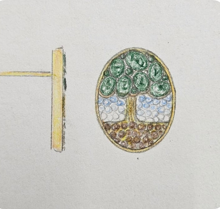 '如詩似畫'寶石及鑽石耳環18K黃金  Pictorial Gem and Diamond Earrings in 18Karat Gold