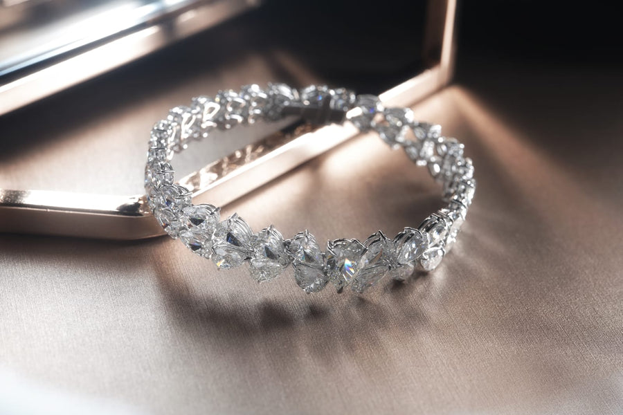 Pear Brilliant Cut Diamond  Bracelet 梨形閃亮切割鑽石手鏈