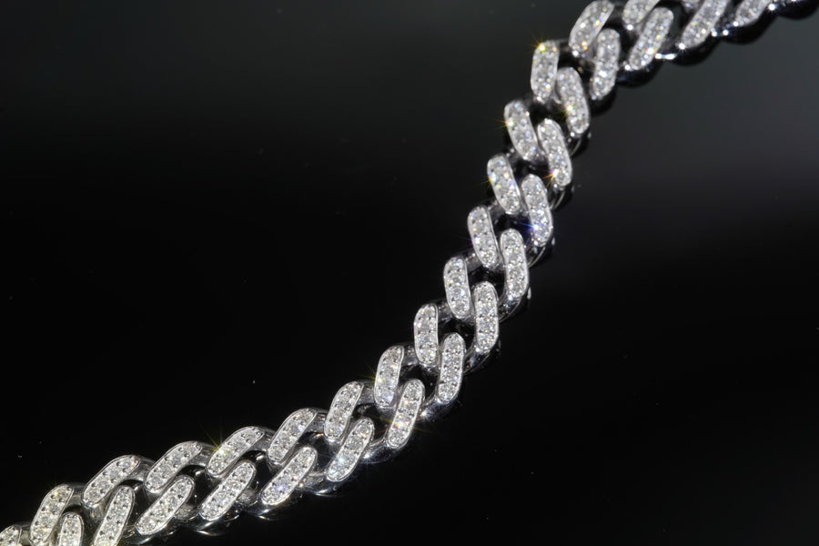 Diamond Chain-Style Bracelet in 18karat White Gold Setting