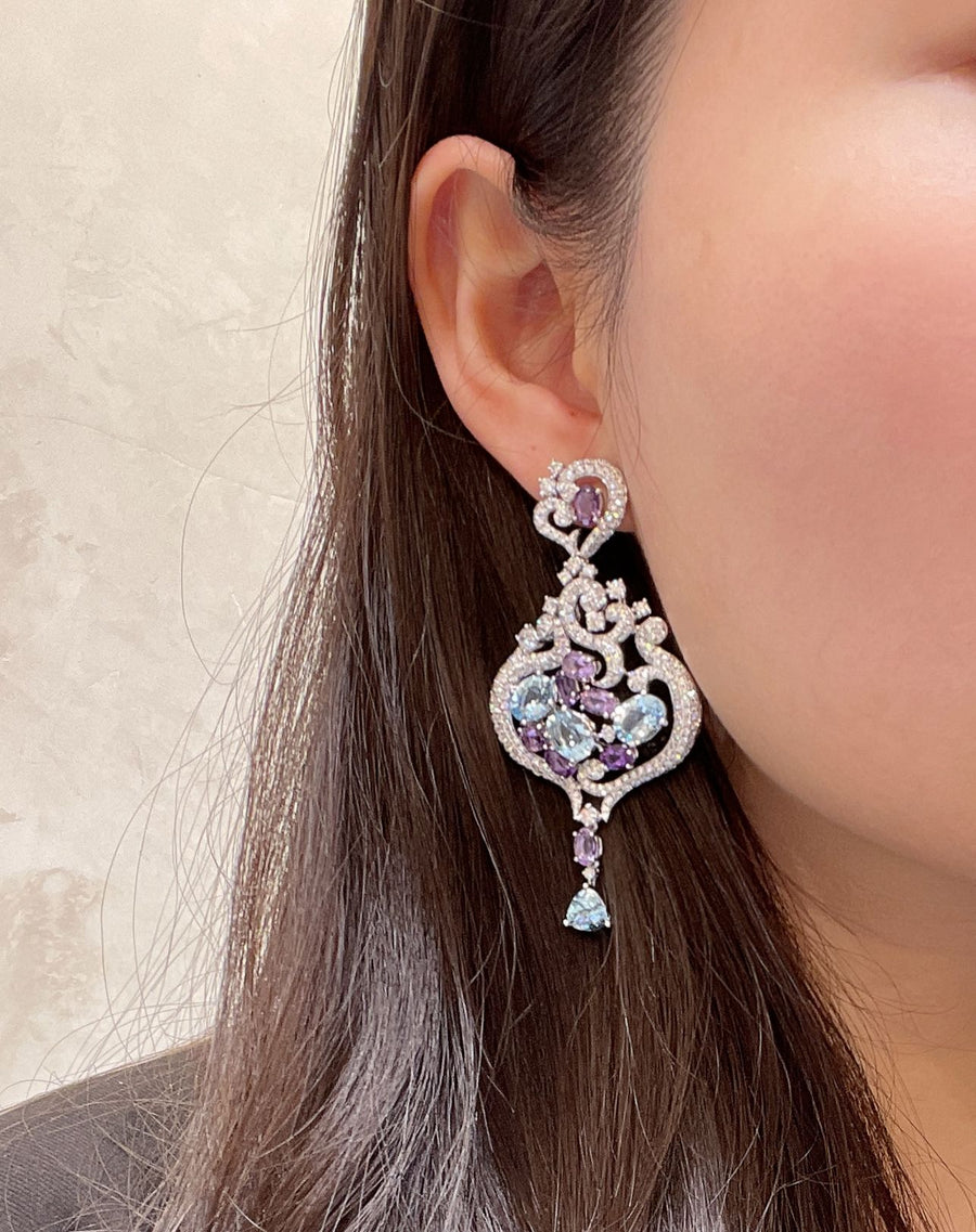 Semi-Precious Stones & Diamond Earrings  半寶石及鑽石耳環