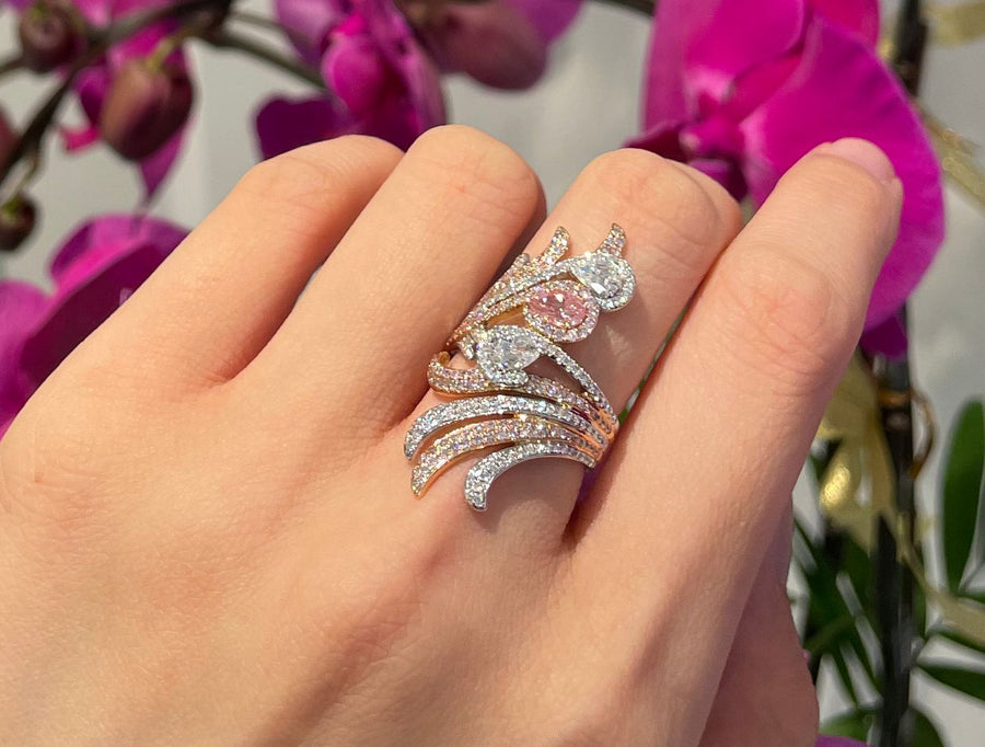 Natural Pink Diamond Ring 天然粉紅鑽石戒指