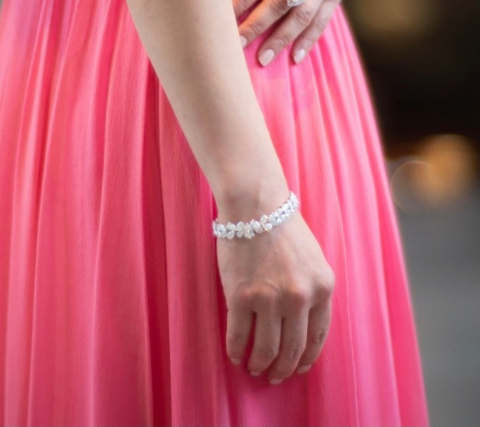 Pear Brilliant Cut Diamond  Bracelet 梨形閃亮切割鑽石手鏈